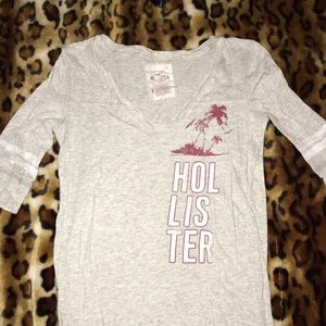 Hollister 3/4 Sleeve Baseball Tee
